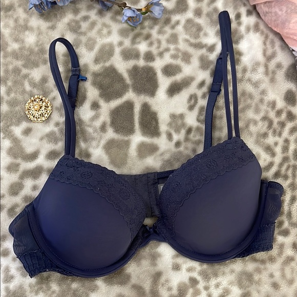 Aerie American Eagle Outfitters | Women’s Blue Gray Lace Bra 34B - Picture 8 of 10